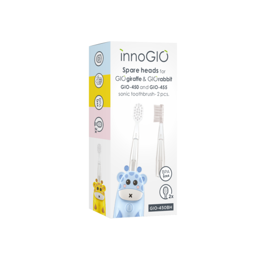 Wymienne główki do szczoteczek GIOgiraffe, GIOrabbit & GIOpanda GIO-450BH